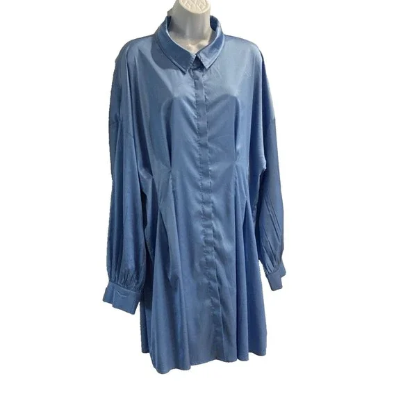 Missguided | Dresses | Nwt Missguided Pleated Waist Shirt Dress Womens Size 4 Blue Satin Long Sleeve | Poshmark Missguided | Dresses | Nwt Missguided Pleated Waist Shirt Dress Womens Size 4 Blue Satin Long Sleeve | Poshmark